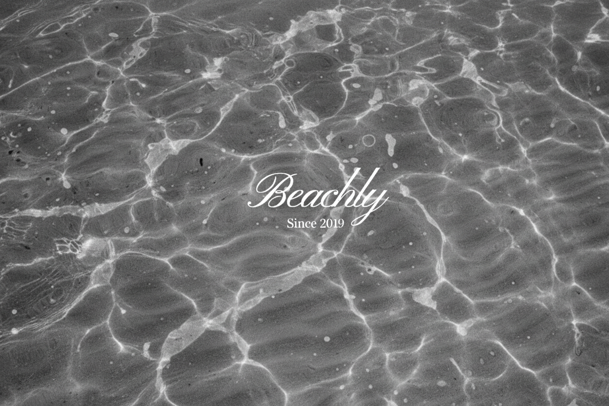 Beachly logo on ocean background