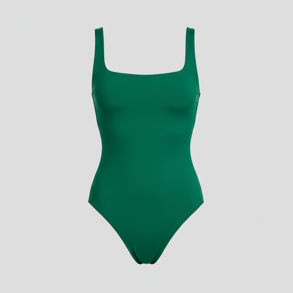 Ocean Grace Swimsuit in Emerald Green — Front View