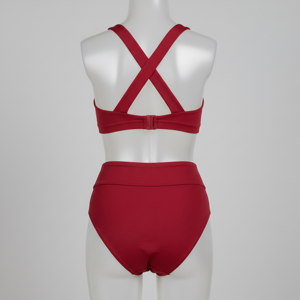 Azure Escape Bikini in Ruby Red – Back View