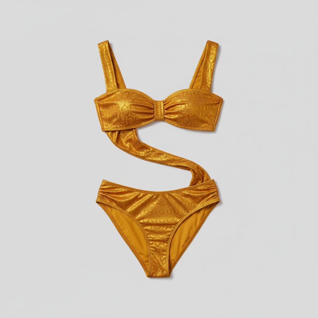 Golden Shore Bikini in Amber Gold – Hero shot