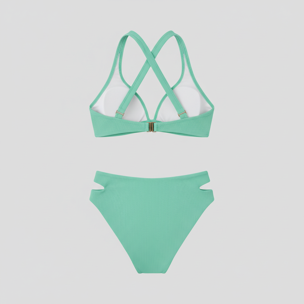 Azure Waves Bikini - Mint Green - Back
