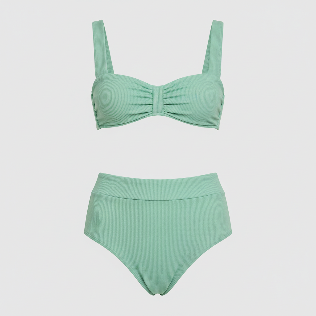 Sunset Breeze Bikini in Pistachio Green – Front View