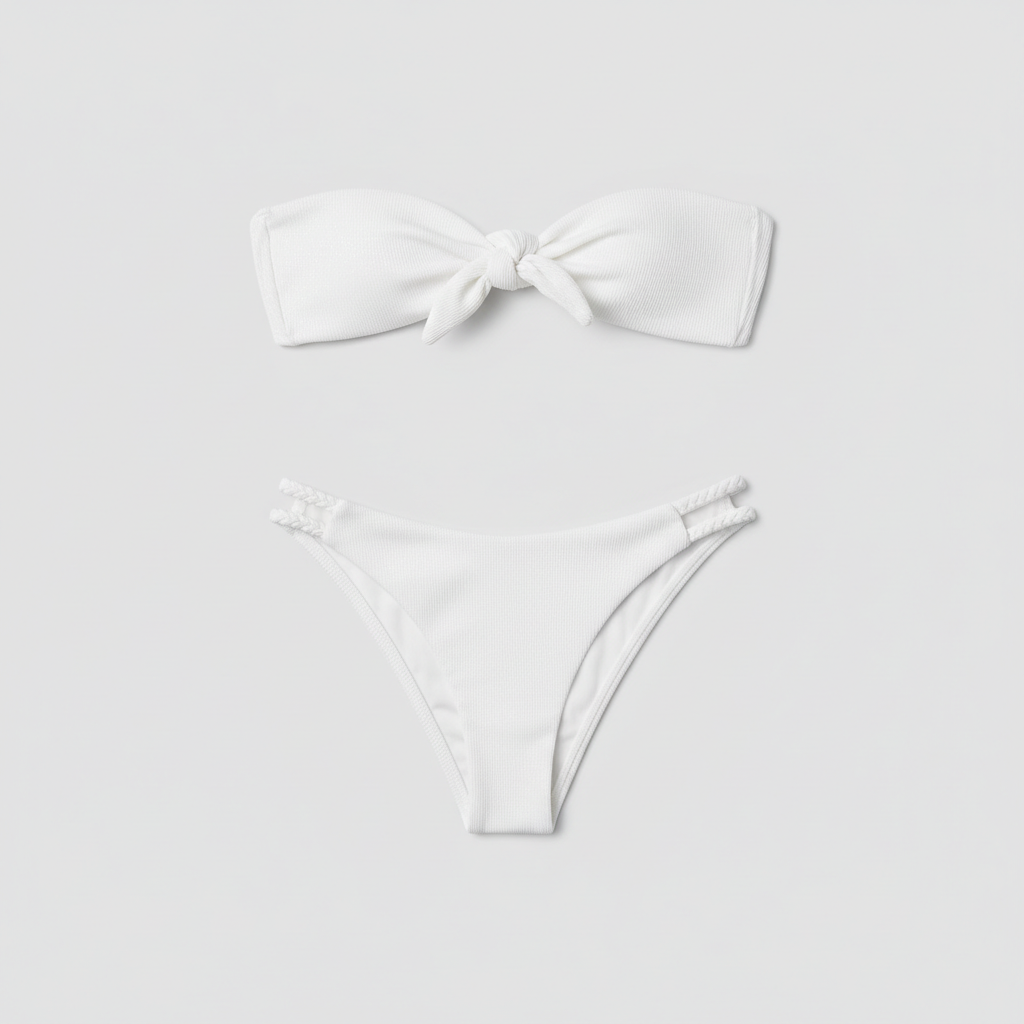 Coastal Glow Bikini in Frost White – Hero shot