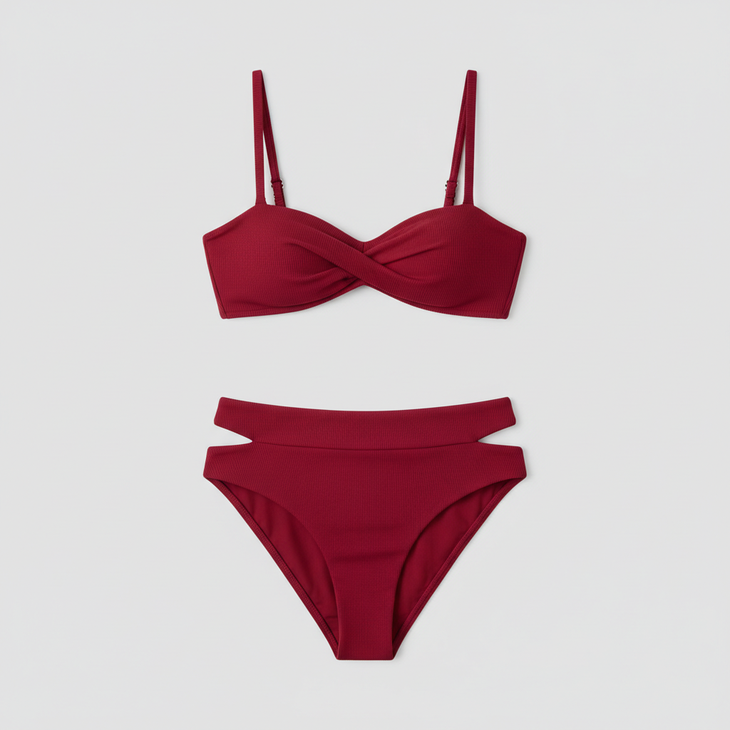 Azure Waves Bikini - Ruby Red - Hero