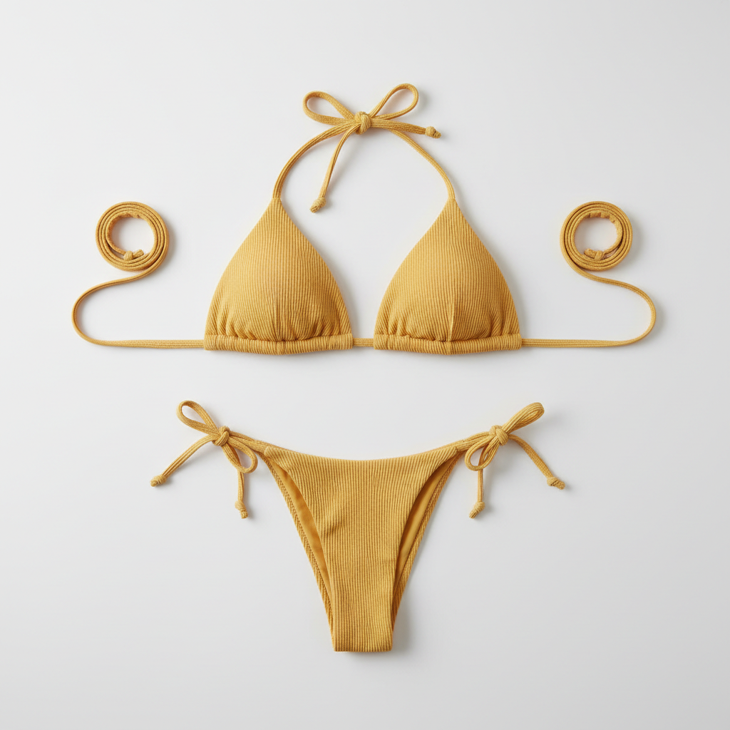 Island Chic Bikini in Butter Yellow — Hero Shot