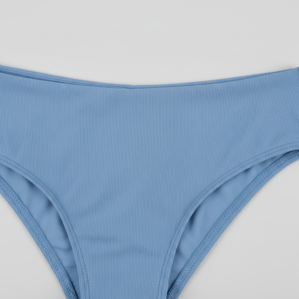 Sunset Glow Bikini in Sky Blue — Fabric Close-up