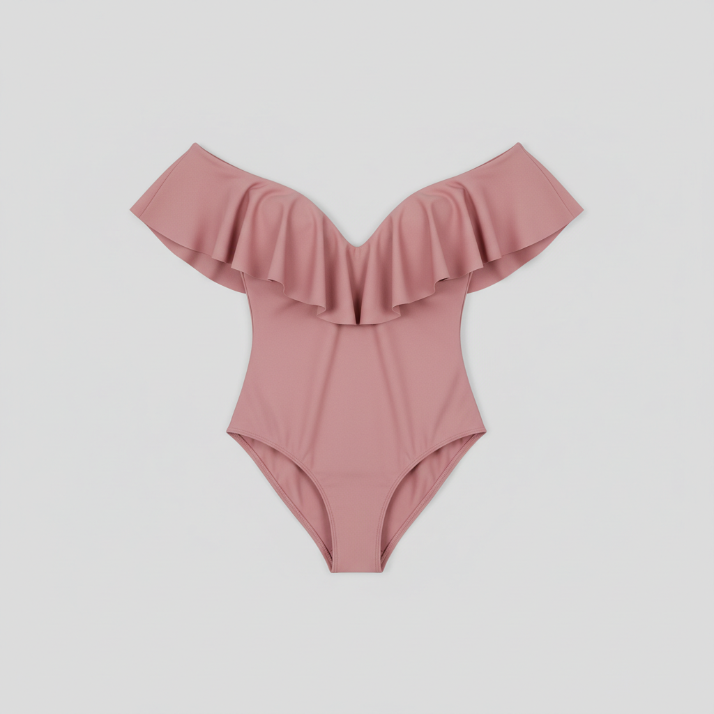 Sleek Swimsuit in Dusty Rose – Hero shot
