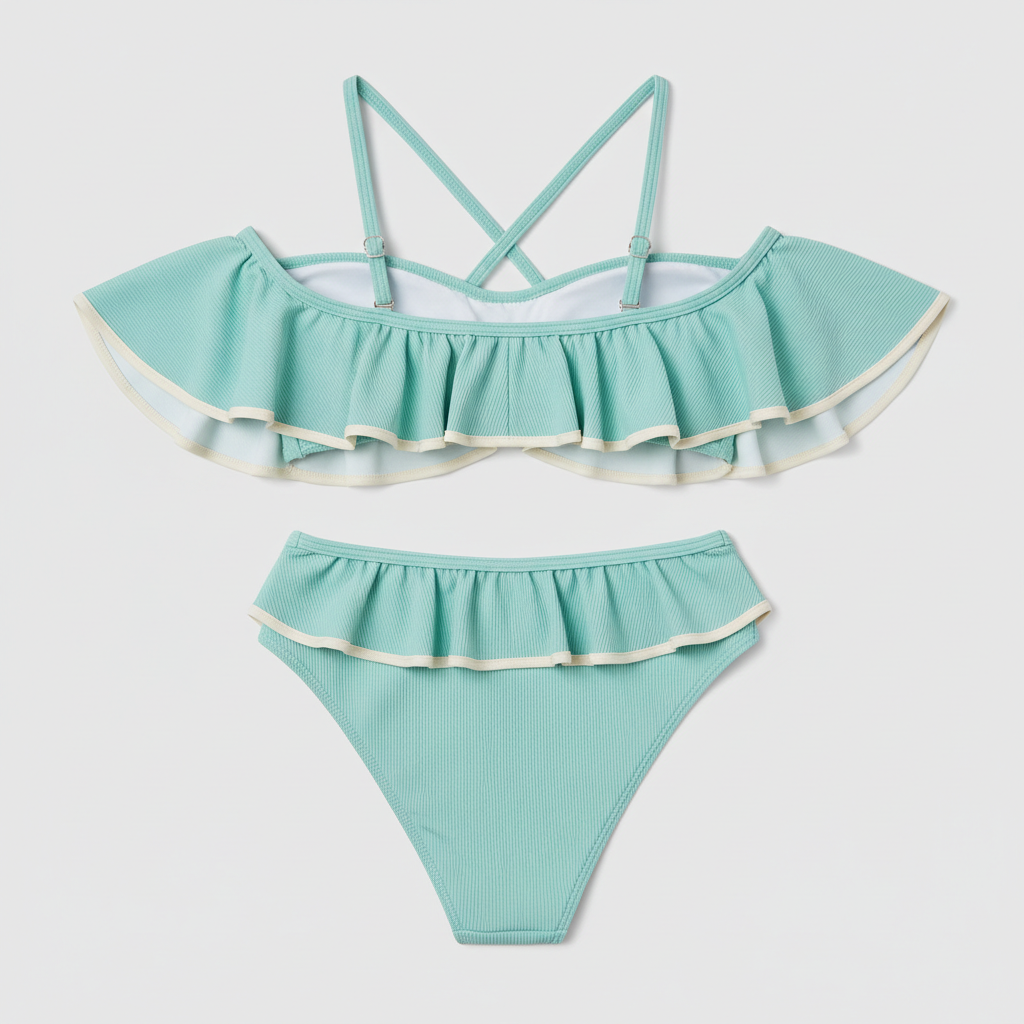 Island Vibes Bikini in Aqua Mint - Back View