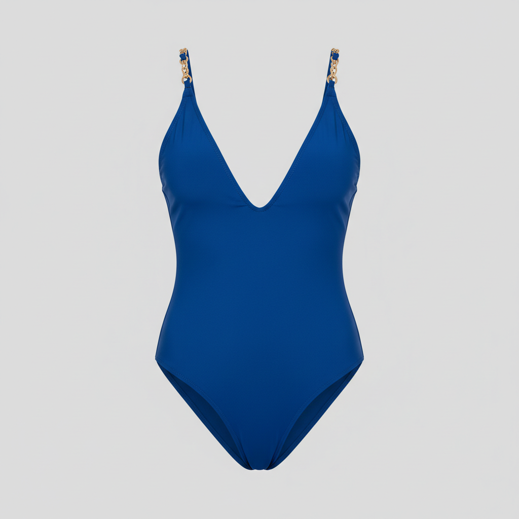 Aqua Wrap Swimsuit in Ocean Blue – Hero shot