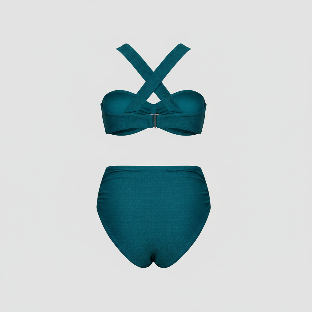 Tropical Luxe Set in Ocean Teal — Back View