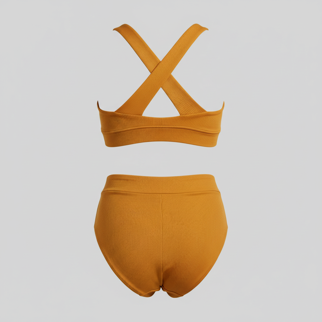 Tropical Motion Bikini in Amber Gold – Back View