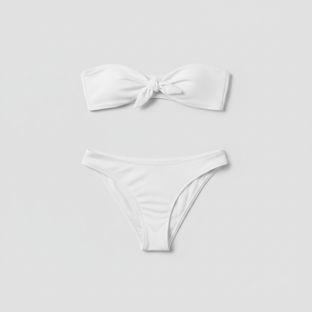 Coastal Breeze Bikini in Frost White — Hero Shot