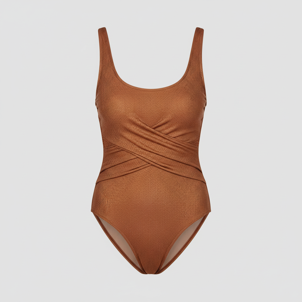 Seaside Chic One-Piece in Cinnamon Copper – Front View