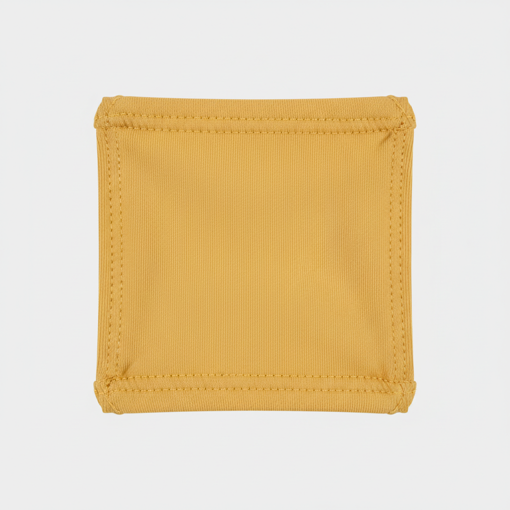 Butter Yellow triangle bikini set fabric close-up