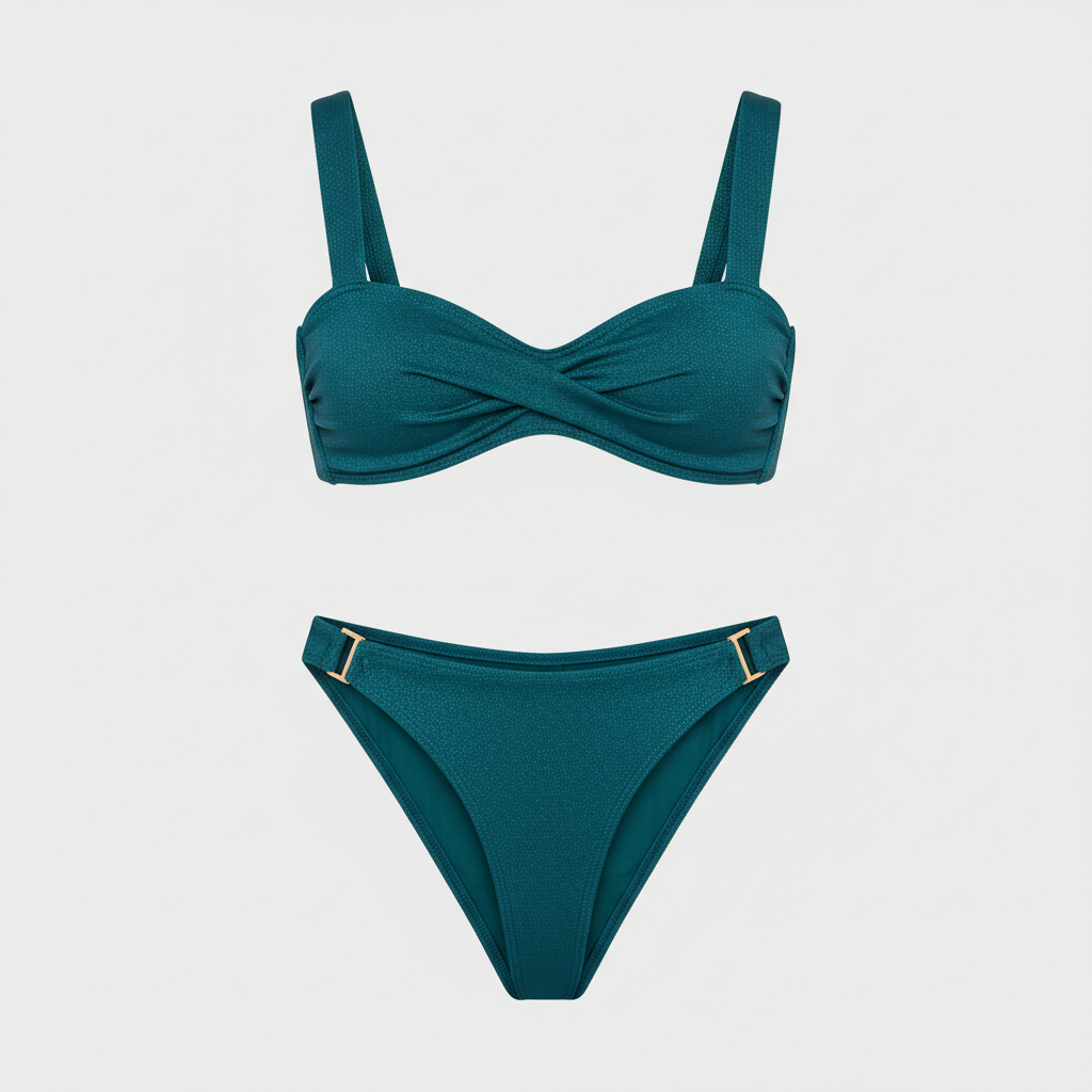 Ocean Teal premium bikini set hero shot