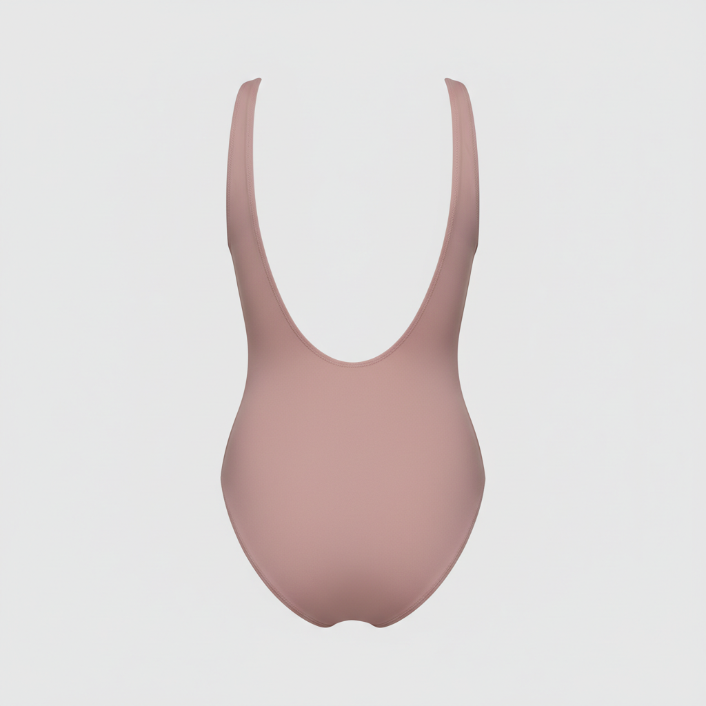 Ocean Grace Swimsuit in Dusty Rose — Back View