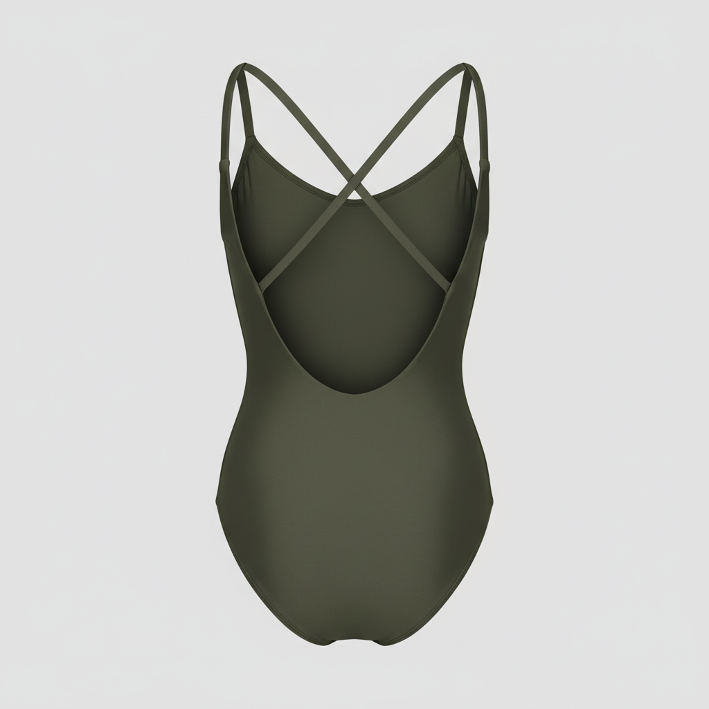 Coral Breeze Swimsuit - Forest Olive - Back