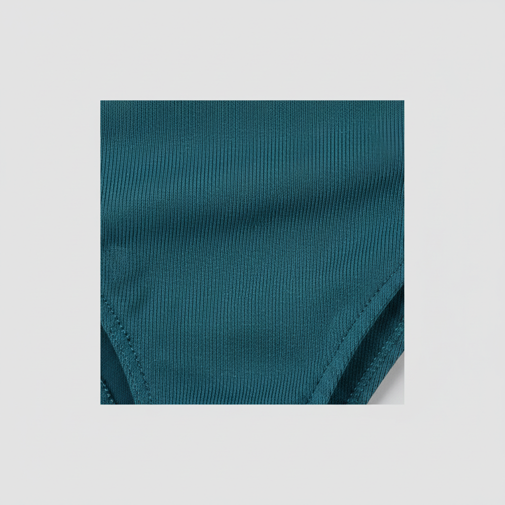 Ocean Teal premium bikini set fabric close-up