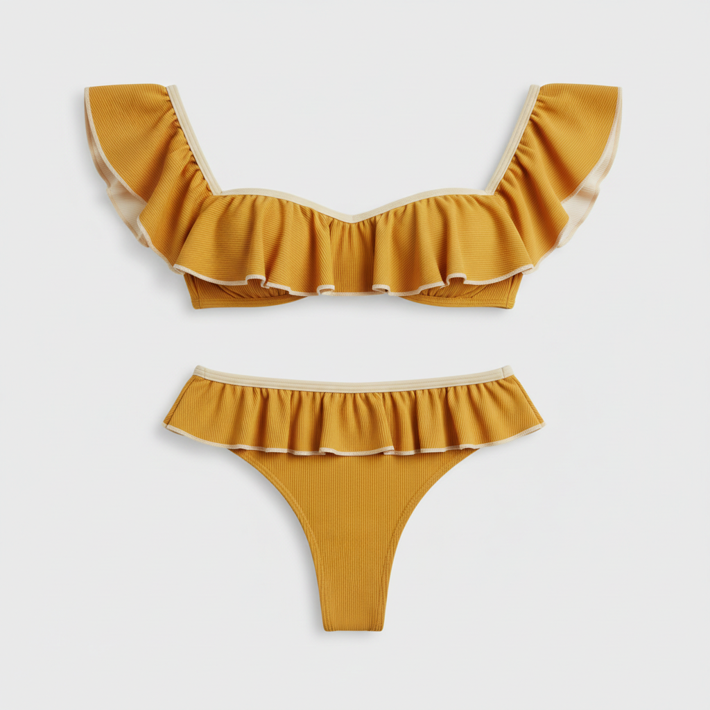Island Vibes Bikini in Butter Yellow - Hero