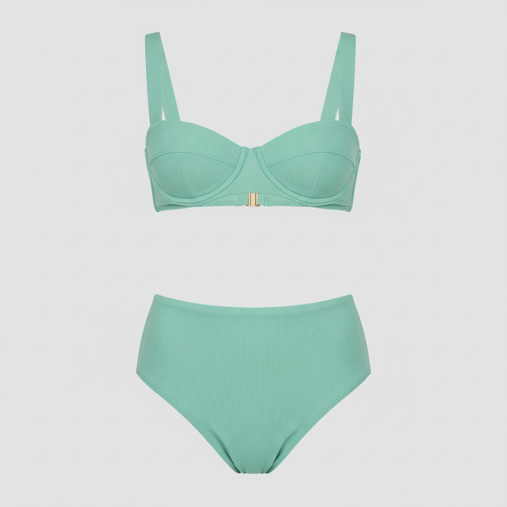 Azure Escape Bikini in Mint Green – Front View