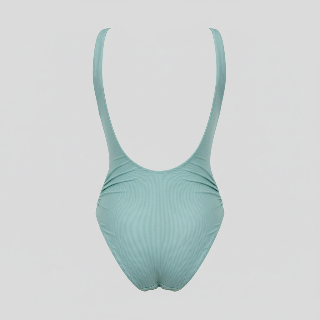 Seaside Chic One-Piece in Aqua Mist – Back View