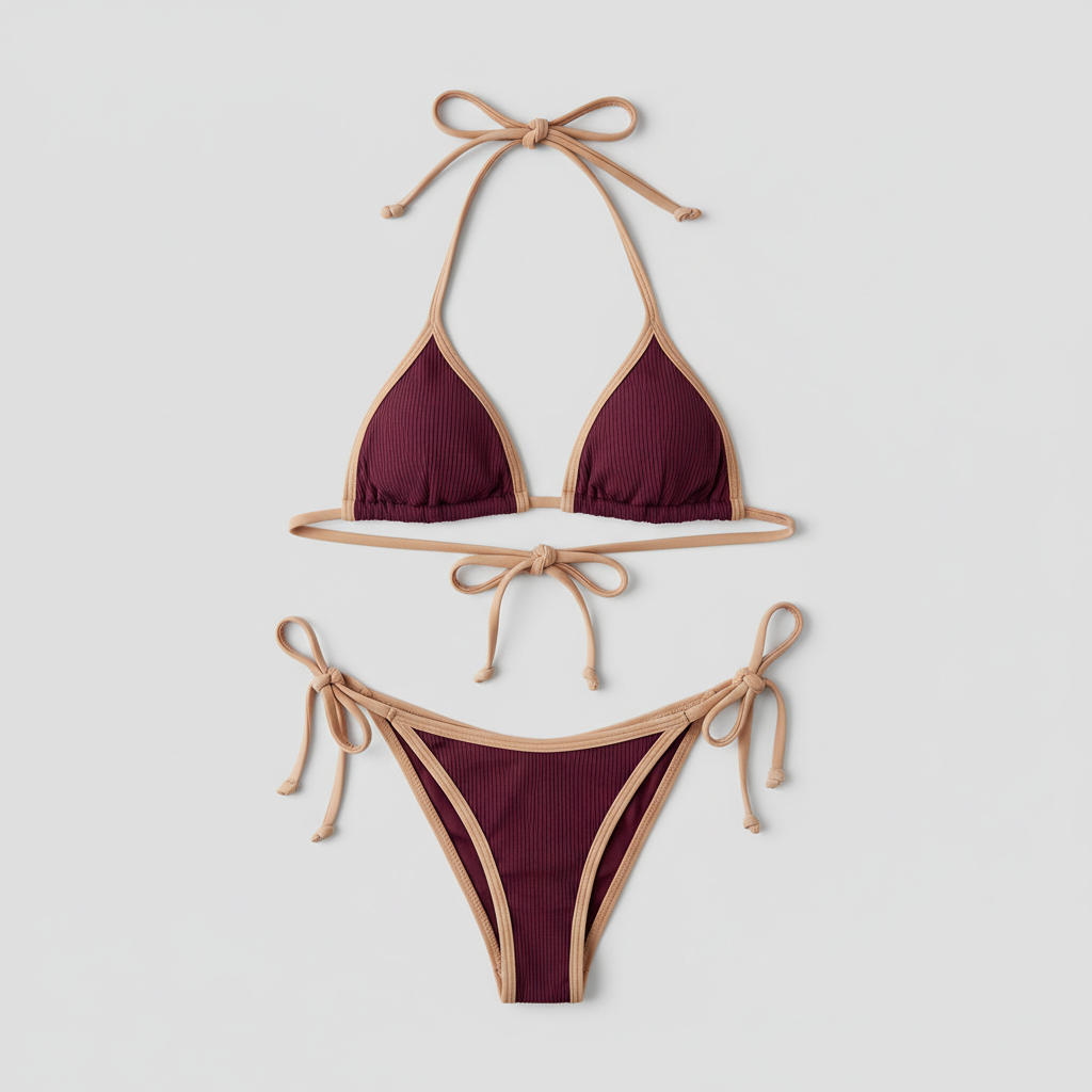 Island Chic Bikini in Burgundy Wine — Hero Shot