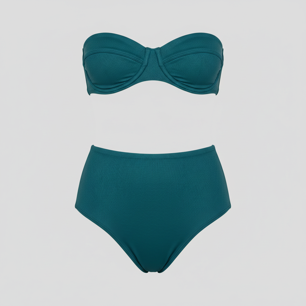 Sunset Breeze Bikini in Ocean Teal – Front View