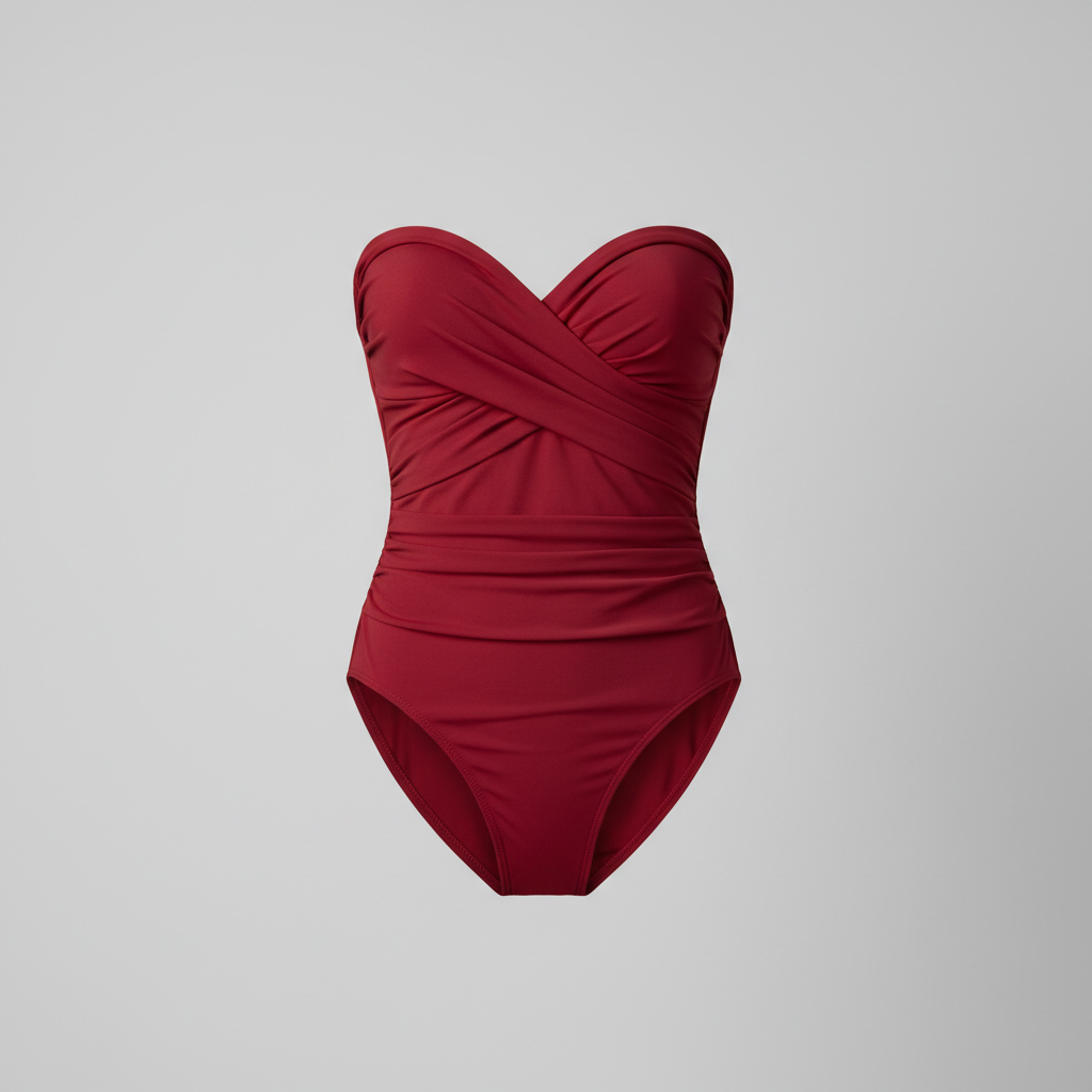 Azure Wave Swimsuit – Ruby Red Front