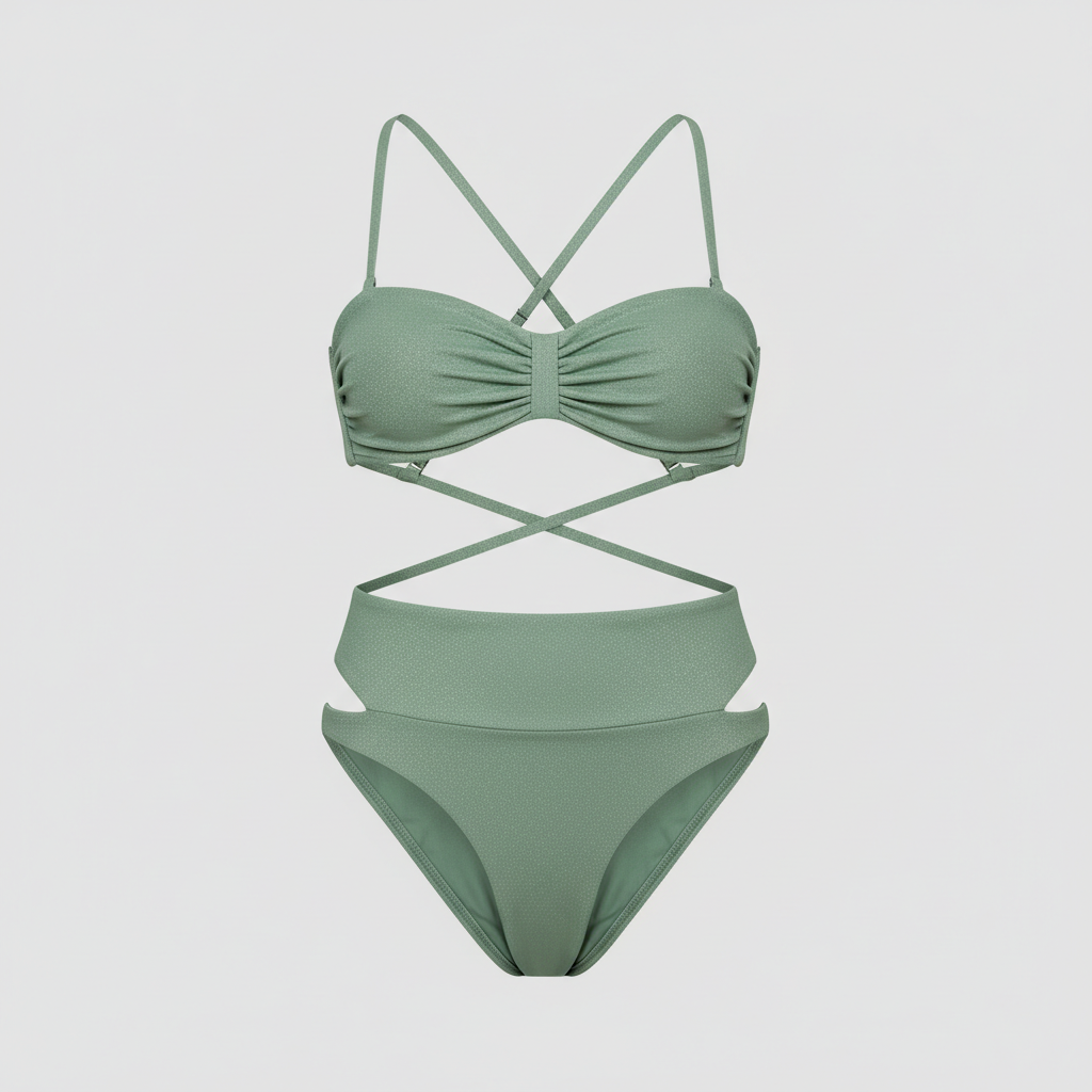 Golden Shore Bikini in Sage Green – Hero shot