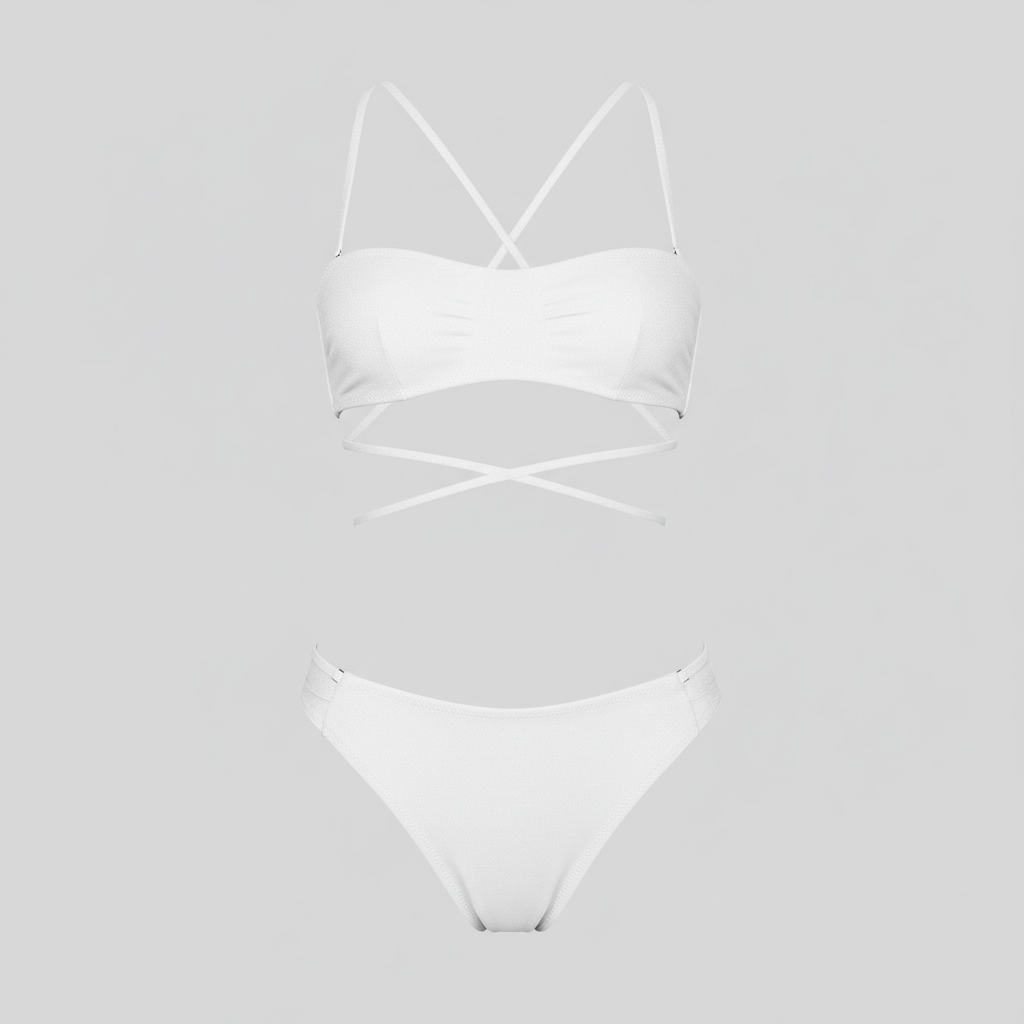 Coastal Breeze Bikini in Frost White — Front View