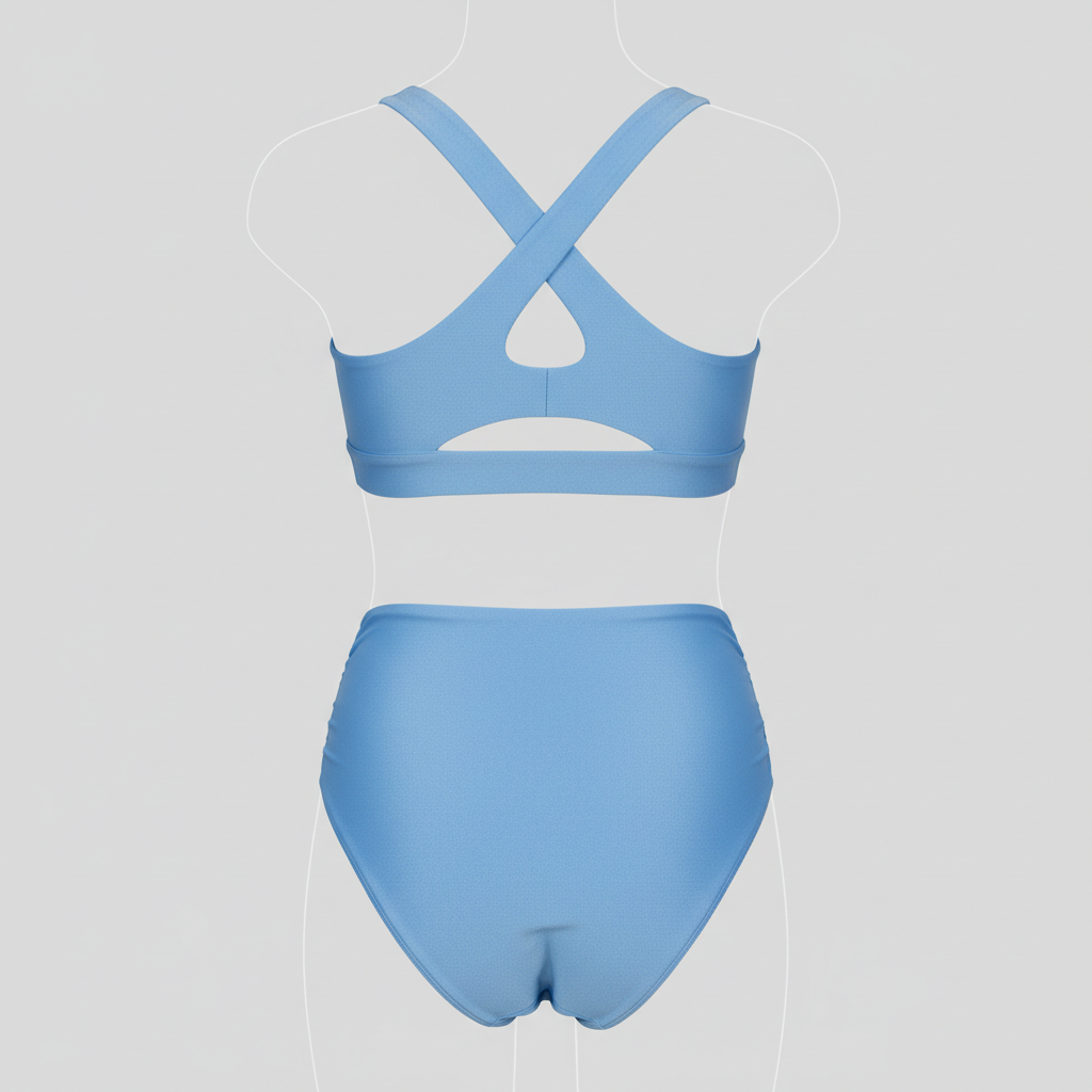 Sunset Glow Bikini in Sky Blue — Back View