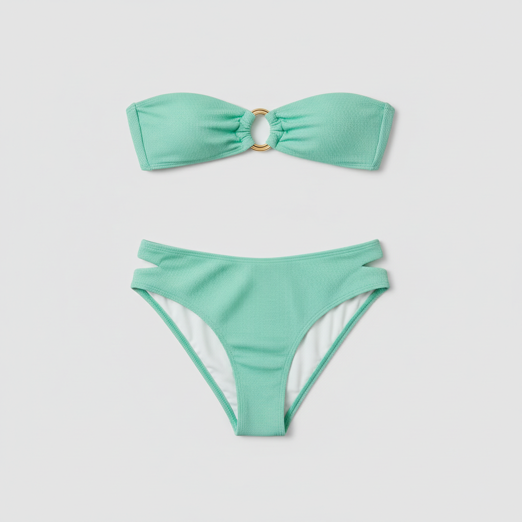 Azure Waves Bikini - Mint Green - Front