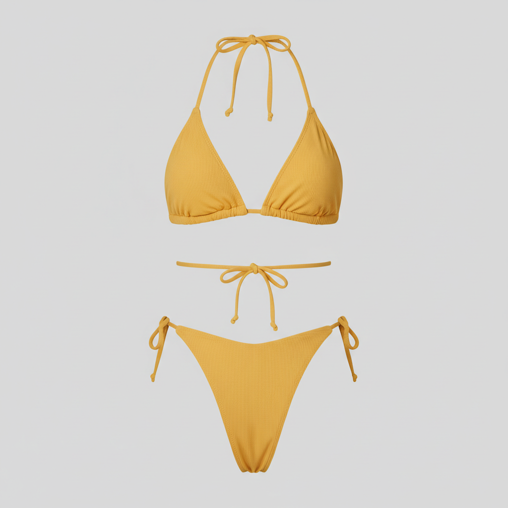 Island Chic Bikini in Butter Yellow — Back View
