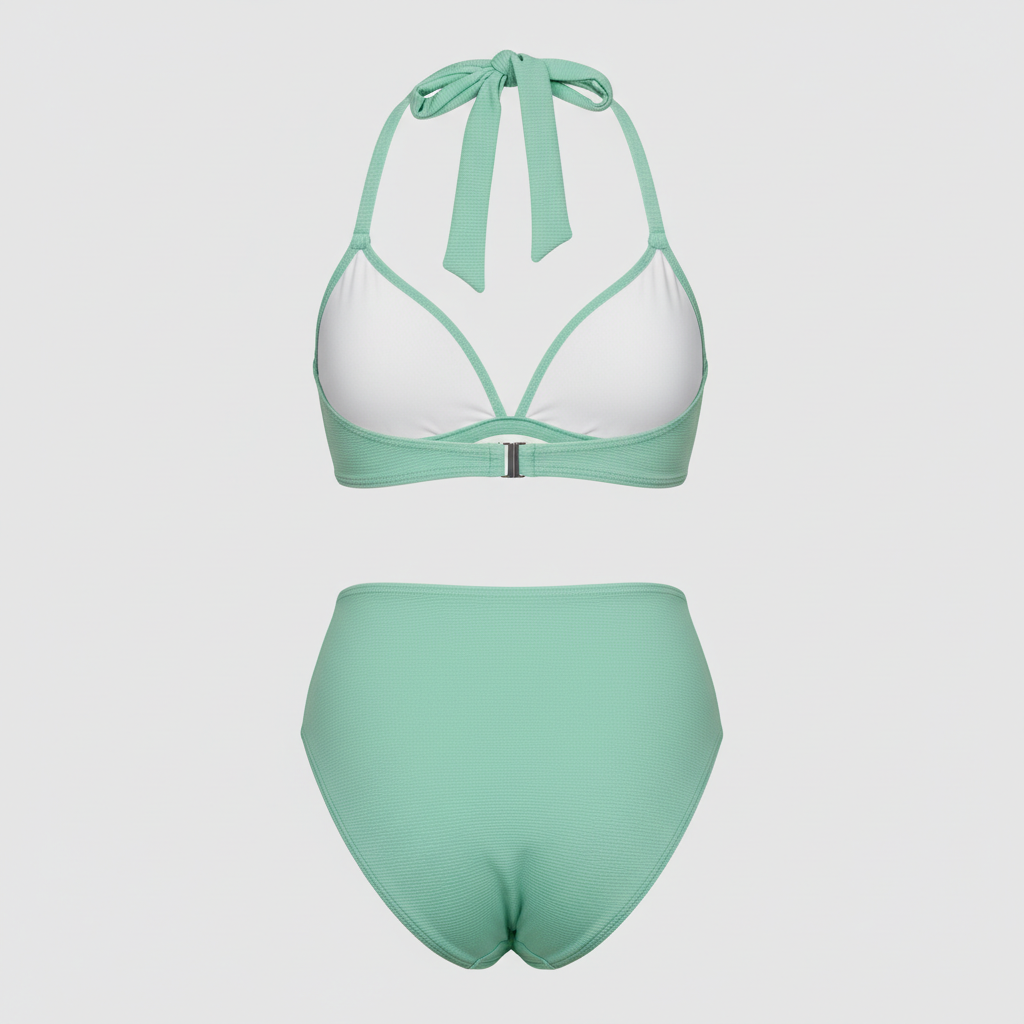Tropical Bloom Bikini in Pistachio Green – Back view