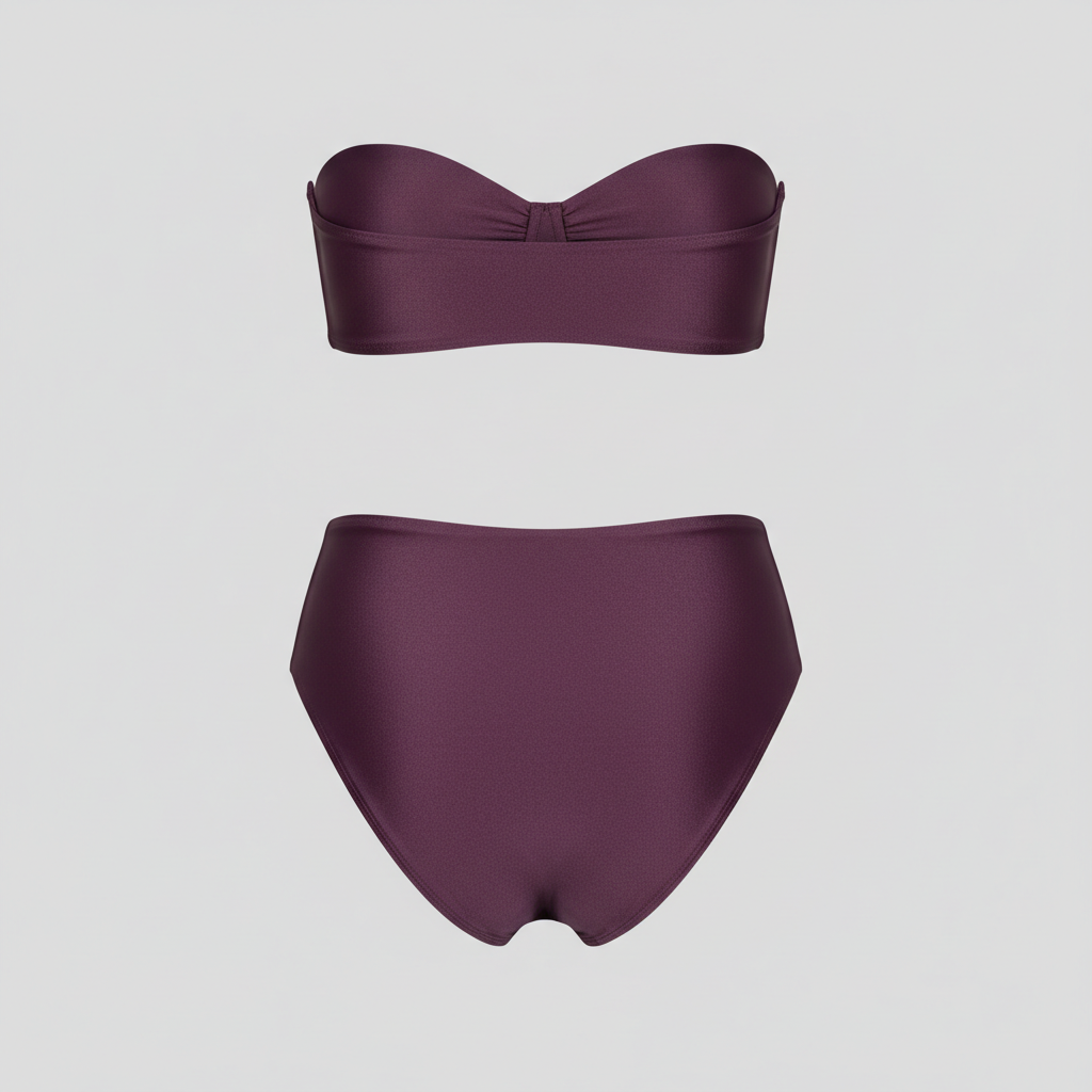 Sunset Glow Bikini in Deep Plum — Back View