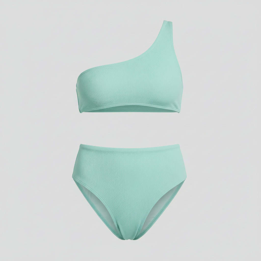 Sunset High-Waist Bikini Set in Aqua Mint – Hero shot