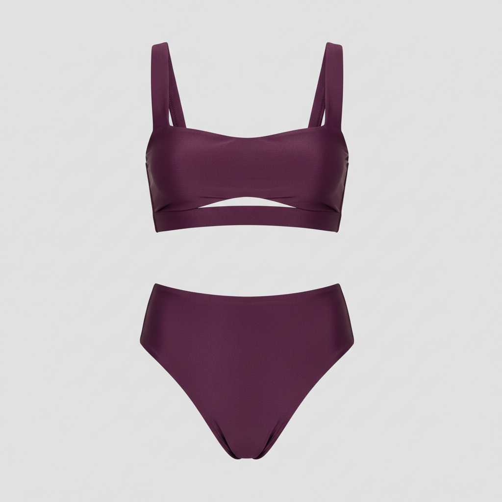 Sunset Glow Bikini in Deep Plum — Front View