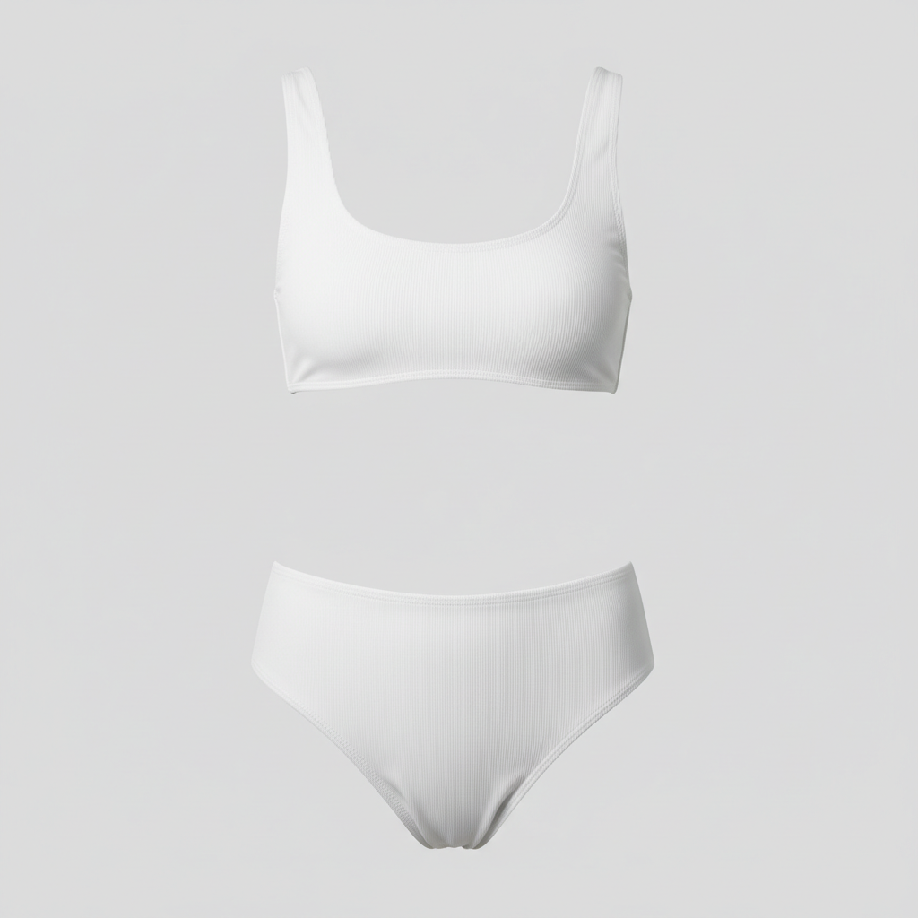 Azure Escape Bikini in Frost White – Hero Shot