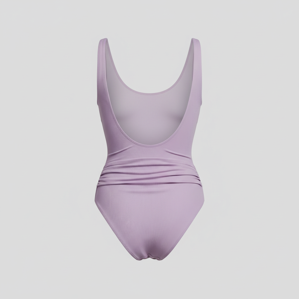 Seaside Chic One-Piece in Soft Lilac – Back View