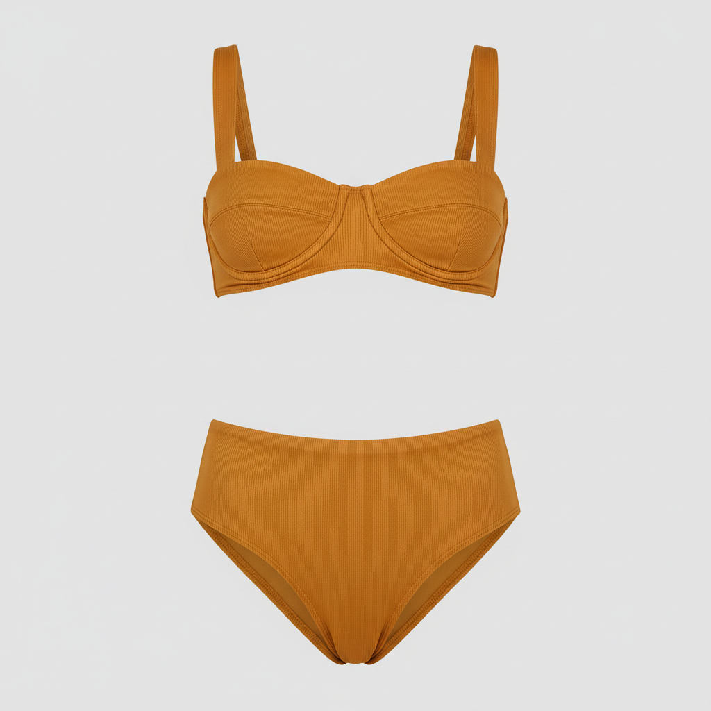 Tropical Motion Bikini in Amber Gold – Front View