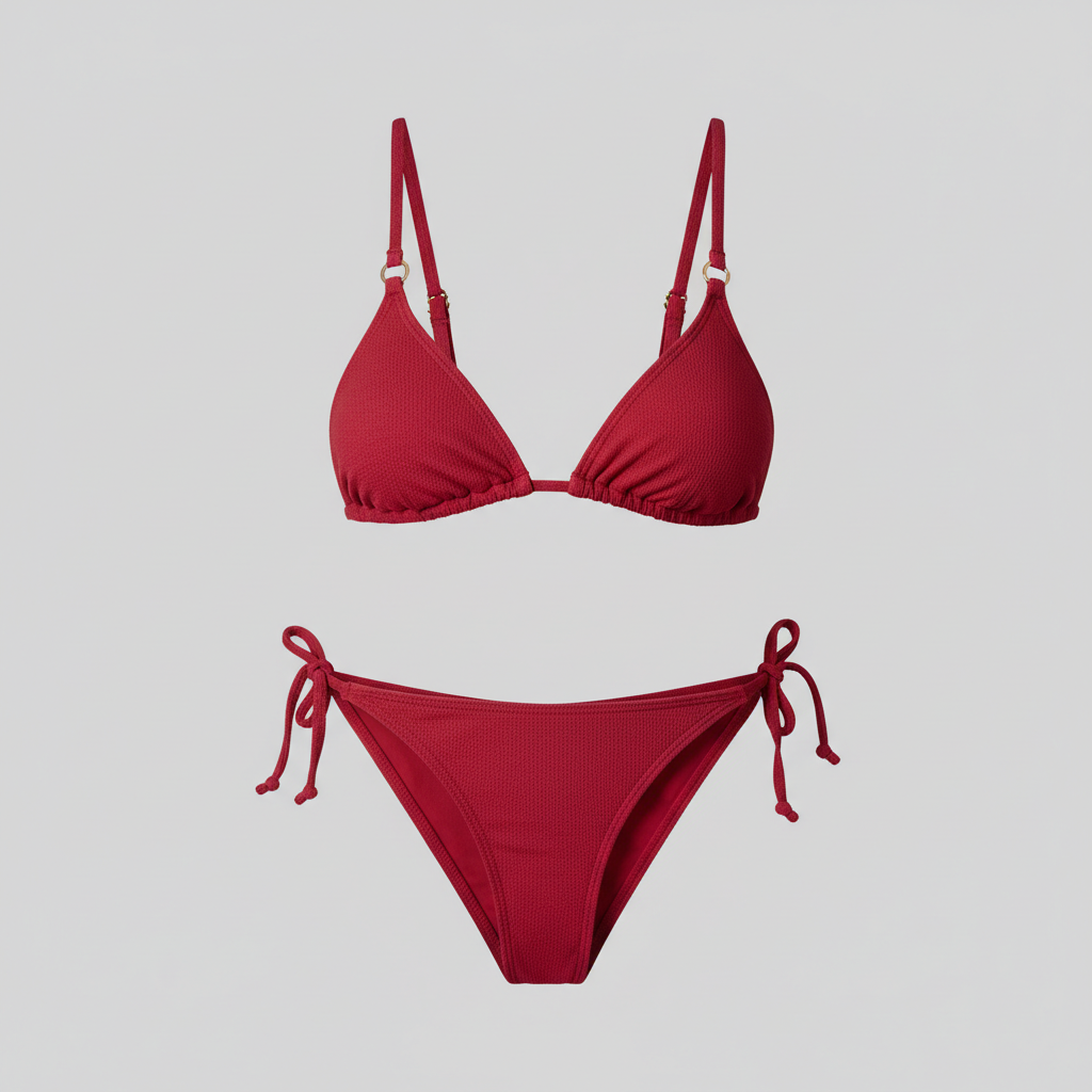 Coastal Glow Bikini in Ruby Red – Hero shot