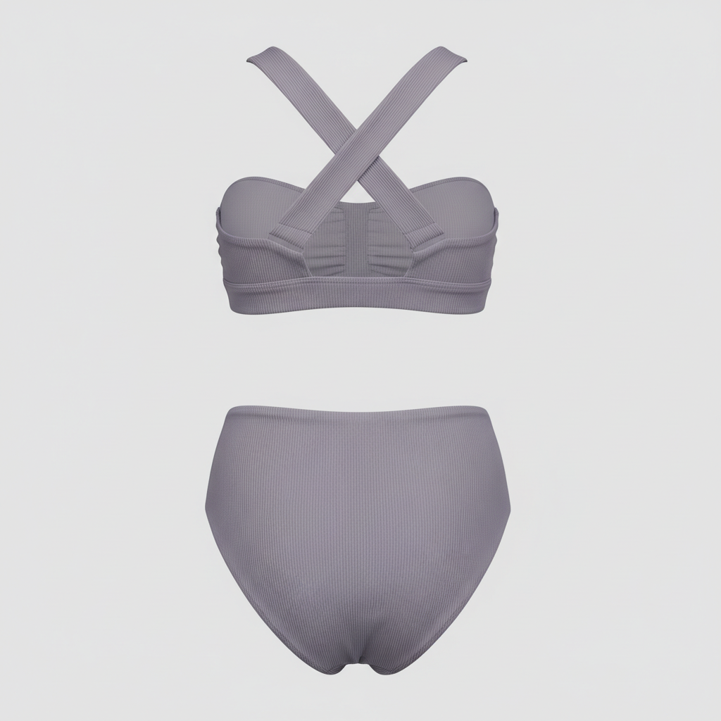 Tropical Luxe Set in Lavender Grey — Back View