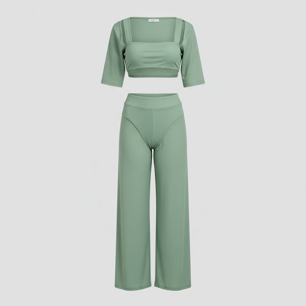 Tropical Motion Bikini in Sage Green – Hero Shot