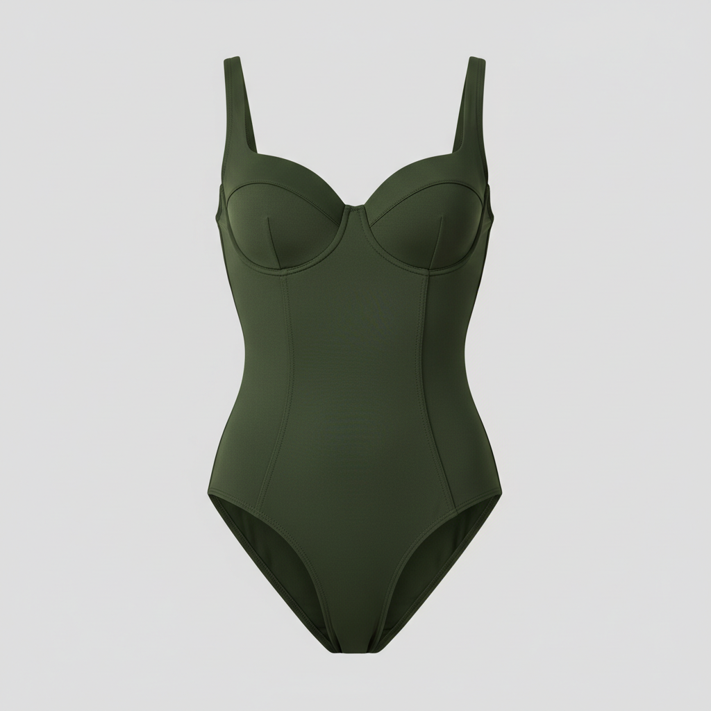 Coral Breeze Swimsuit - Forest Olive - Hero