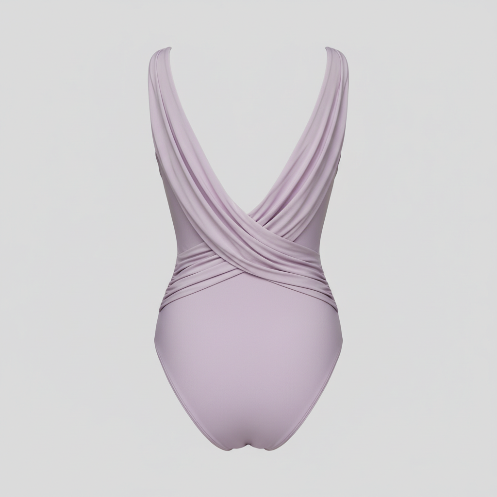 Azure Escape Swimsuit in Soft Lilac – Back view