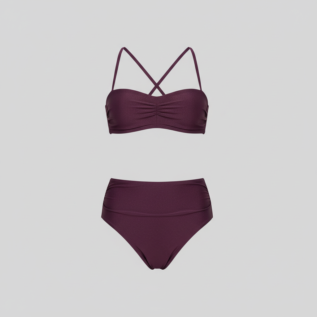 Golden Shore Bikini in Deep Plum – Hero shot