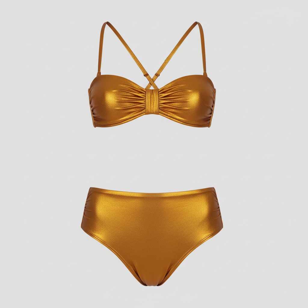Golden Shore Bikini in Amber Gold – Front view