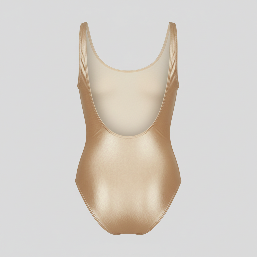 Ocean Grace Swimsuit in Champagne Gold — Back View