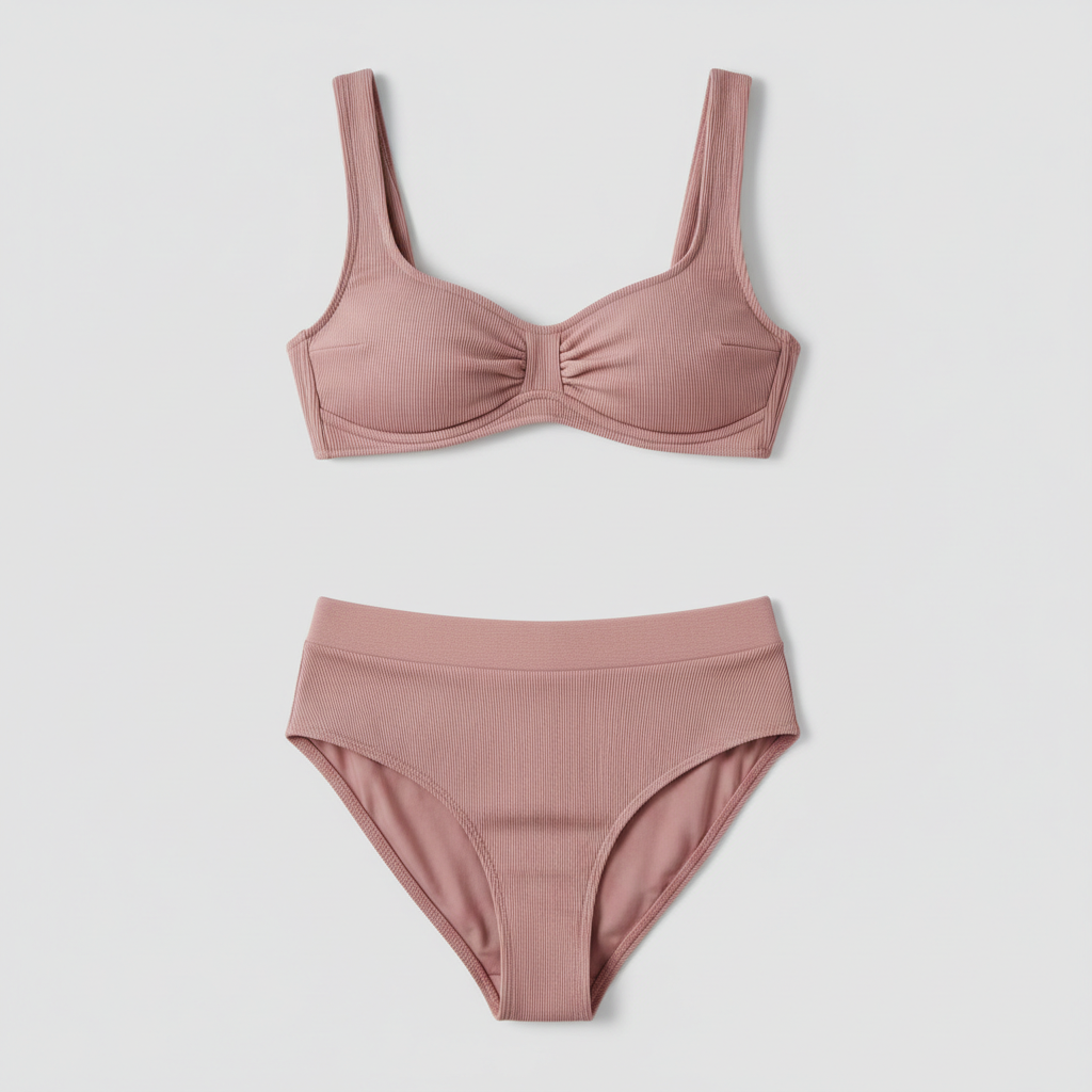 Sunset Breeze Bikini in Dusty Rose – Hero Shot